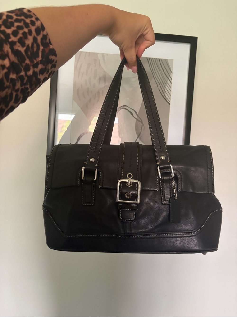 Vintage Coach SoHo Hamilton Buckle Slip Satchel Handbag